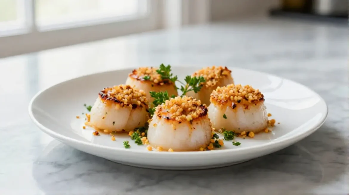 Coquilles saint-jacques gratinées au airfryer Coquilles saint-jacques gratinées en Airfryer, délicieusement dorées