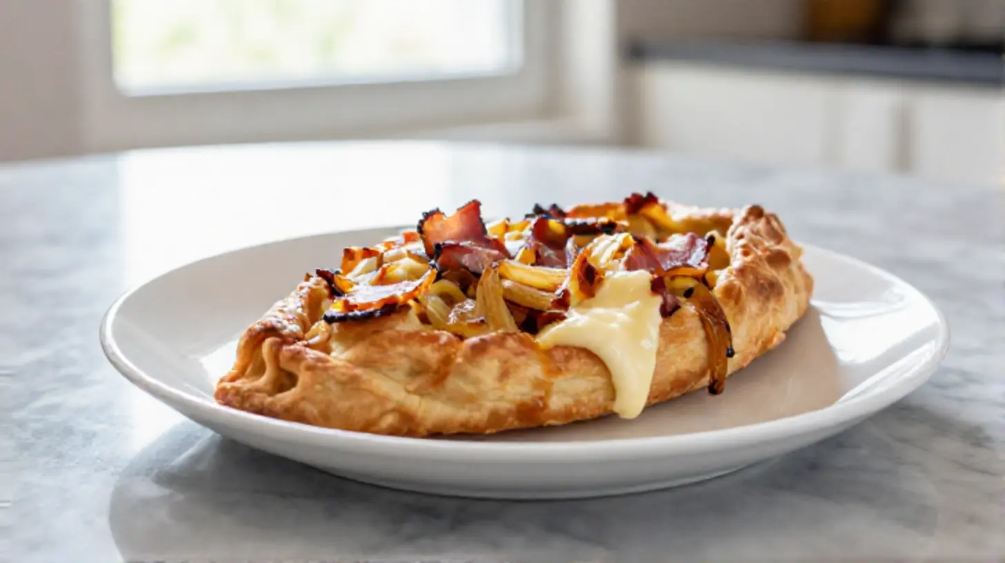 Flamenkuche au Airfryer, croustillante et savoureuse