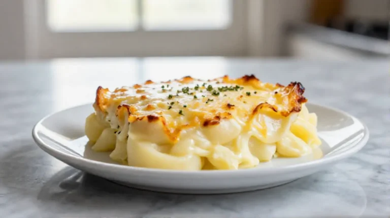 Gratin savoyard au Airfryer, riche et crémeux.