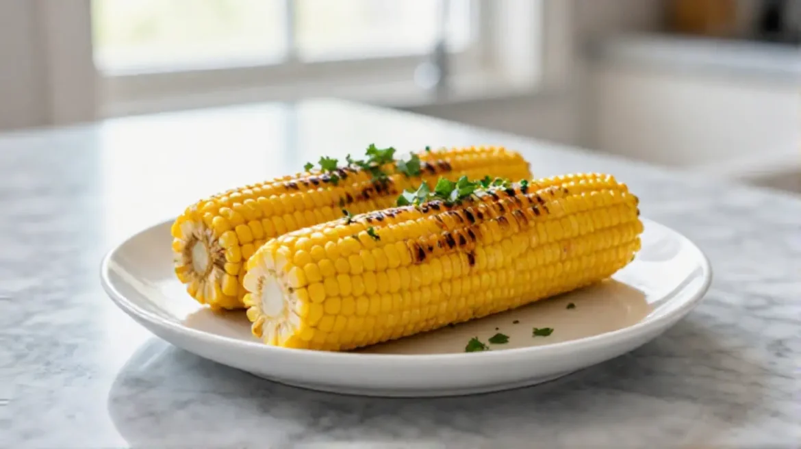 Maïs grillé au airfryer, tendre et savoureux