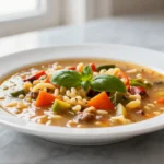 Minestrone au Airfryer, riche en légumes et savoureux