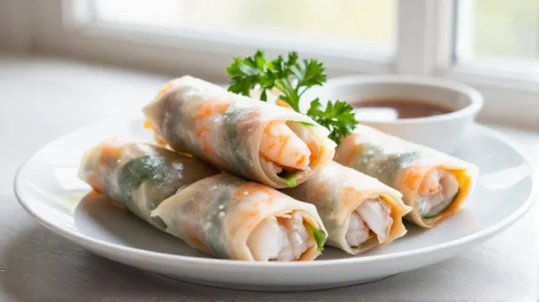 Nems au porc et crevettes croustillants en Airfryer, savoureux et dorés.