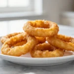De délicieuses onion rings au airfryer, croustillantes et savoureuses.