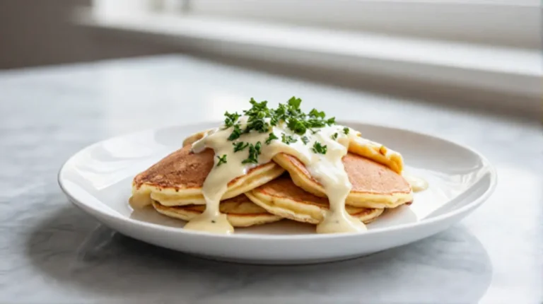 Savoureux pancakes salés au Airfryer, parfaits pour un repas rapide.