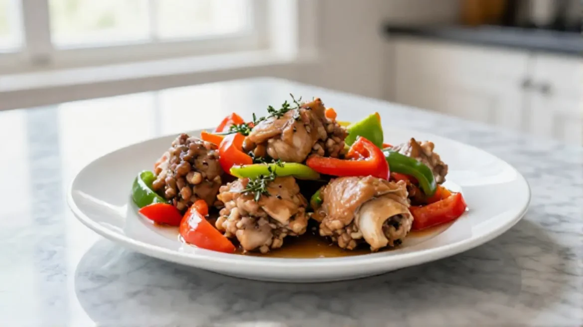 Poulet basquaise au Airfryer, savoureux et coloré