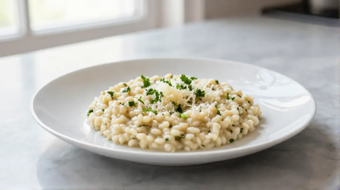 Risotto crémeux au Airfryer, savoureux et onctueux