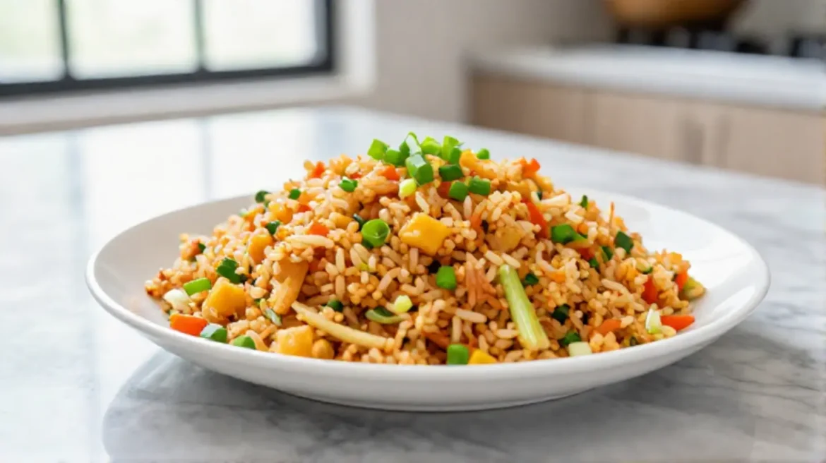 Riz cantonais au airfryer Riz cantonais au Airfryer, savoureux et coloré