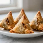 Savoureux samoussas au thon cuits en Airfryer, croustillants et dorés.