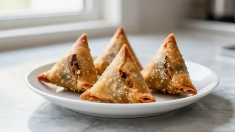 Savoureux samoussas au thon cuits en Airfryer, croustillants et dorés.