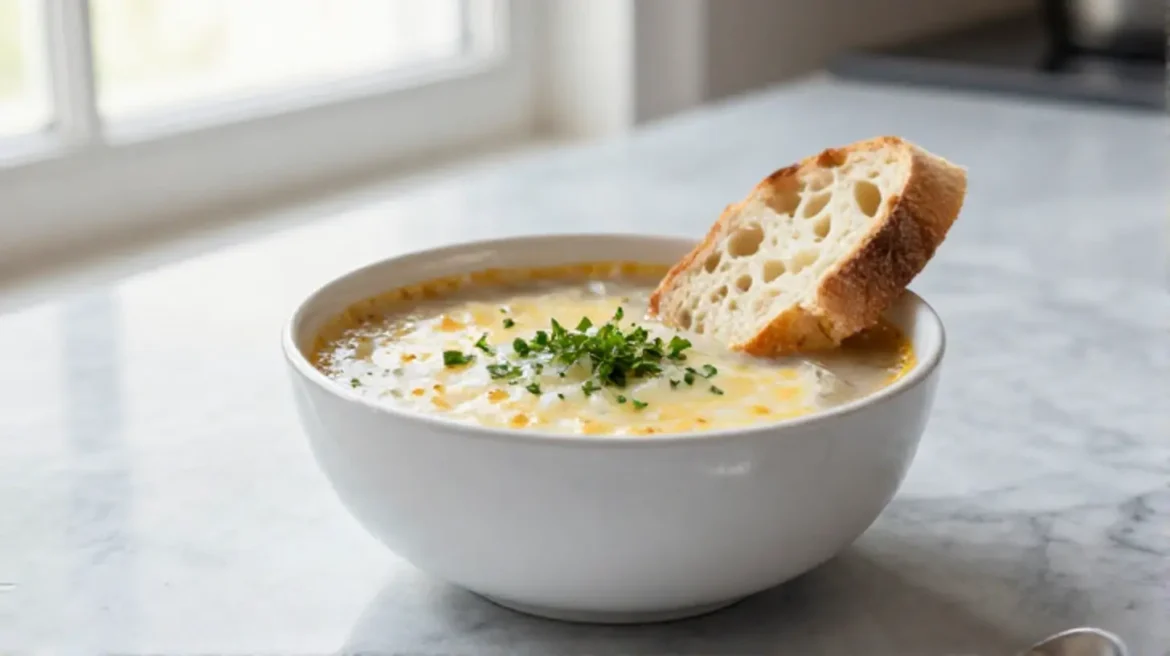 Soupe à l'oignon gratinée au Airfryer, délicieusement fondante