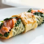 Bricks au saumon et épinards préparées en Airfryer, dorées et savoureuses