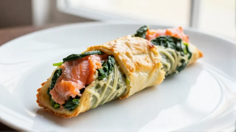 Bricks saumon épinards au Airfryer Bricks au saumon et épinards préparées en Airfryer, dorées et savoureuses