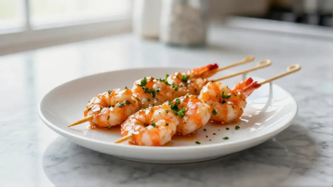 Brochettes de gambas à la vanille au Airfryer, savoureuses et parfumées