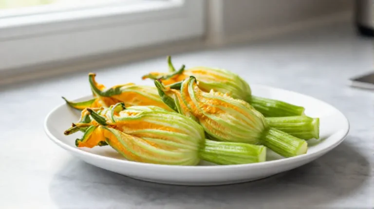Fleurs de courgette farcies au Airfryer, croustillantes et savoureuses
