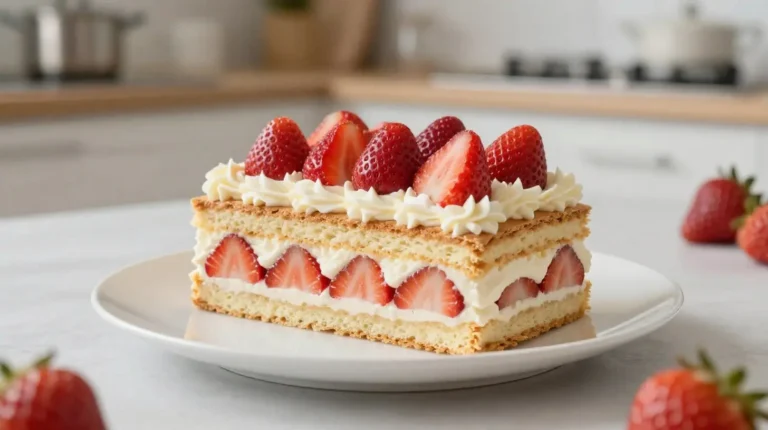 Délicieux fraisier au Airfryer, une douceur fruitée parfaite pour toute occasion.