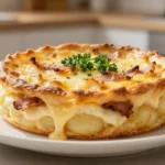 Délicieuse tartiflette préparée dans un Airfryer pour une cuisson parfaite.