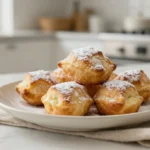 Délicieux beignets de pommes cuits dans un Airfryer, croustillants et dorés.