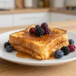 Brioche perdue cuite au Airfryer, délicieusement dorée et moelleuse.