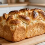 Brioche tressée moelleuse cuite à la perfection dans un Airfryer.