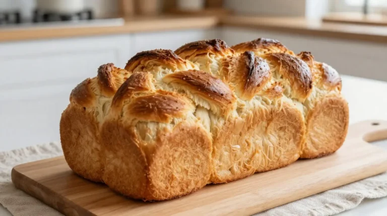 Brioche tressée moelleuse cuite à la perfection dans un Airfryer.