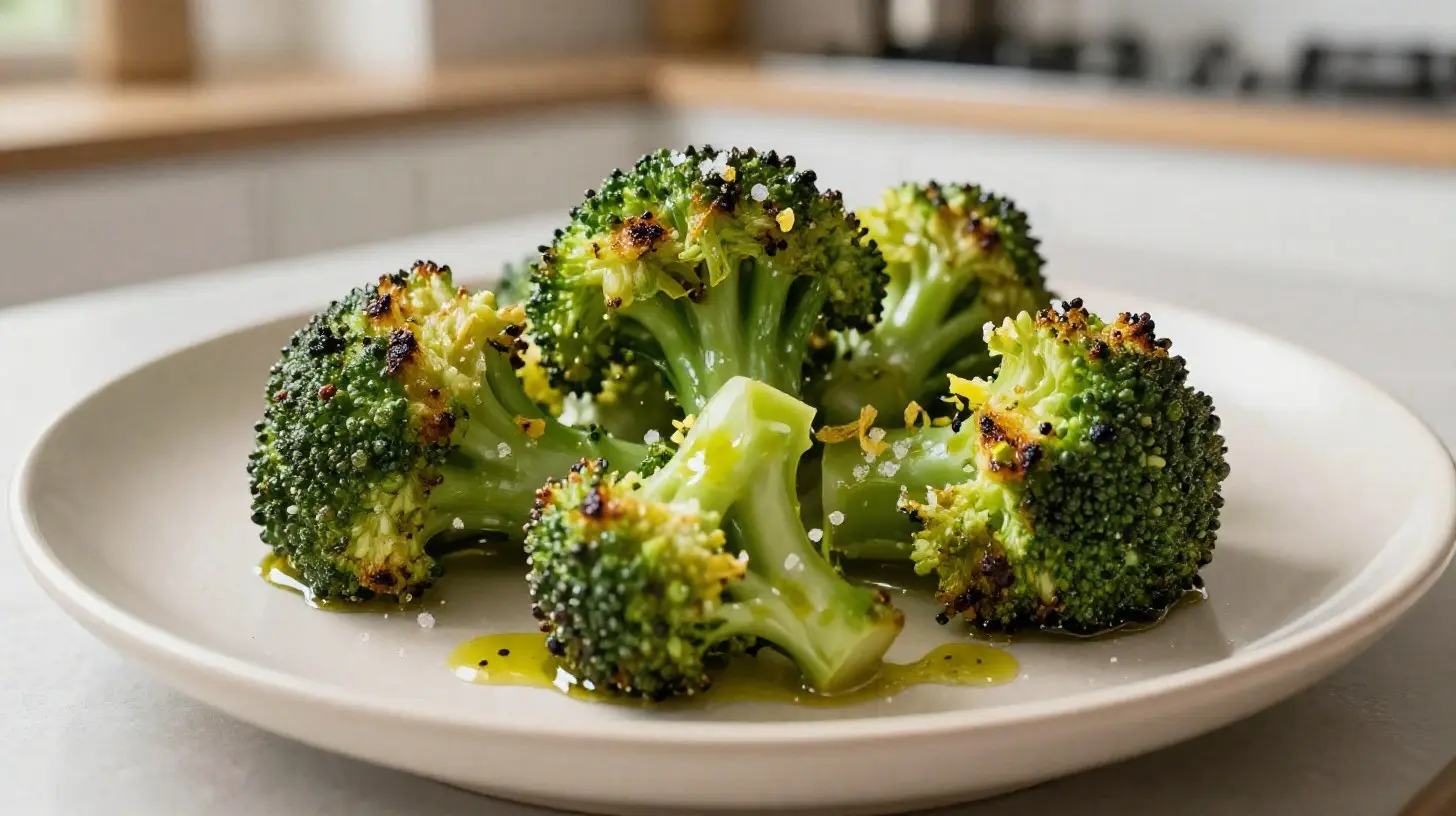 Délicieux brocolis grillés au Airfryer, croustillants et savoureux.
