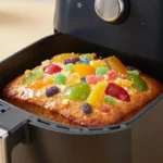 Délicieux cake aux fruits confits cuit au Airfryer, moelleux et parfumé.