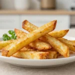 Délicieuses frites de céleri-rave cuites à la perfection dans un Airfryer.