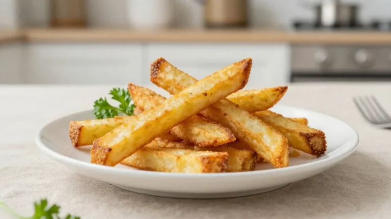 Céleri-rave frites au Airfryer Délicieuses frites de céleri-rave cuites à la perfection dans un Airfryer.