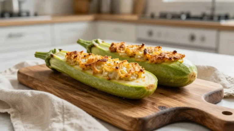 Courgettes farcies au Airfryer Délicieuses courgettes farcies au Airfryer, prêtes en un rien de temps.