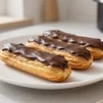 Délicieux éclairs au chocolat cuits à l'Airfryer, moelleux et gourmands.