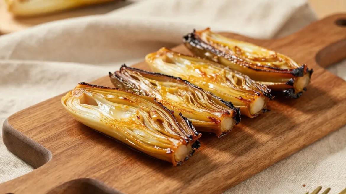 Endives braisées au Airfryer avec une cuisson parfaite et une belle coloration.