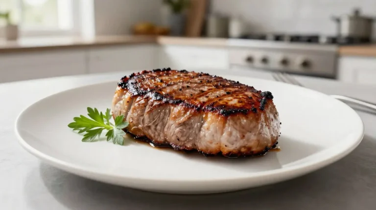 Délicieux faux-filet cuit à la perfection dans l'Airfryer pour un repas savoureux et sain.