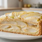 Gâteau invisible aux poires préparé au Airfryer, délicieux et léger.