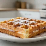 Délicieuses gaufres liégeoises cuites à l'Airfryer, croustillantes à l'extérieur et moelleuses à l'intérieur.