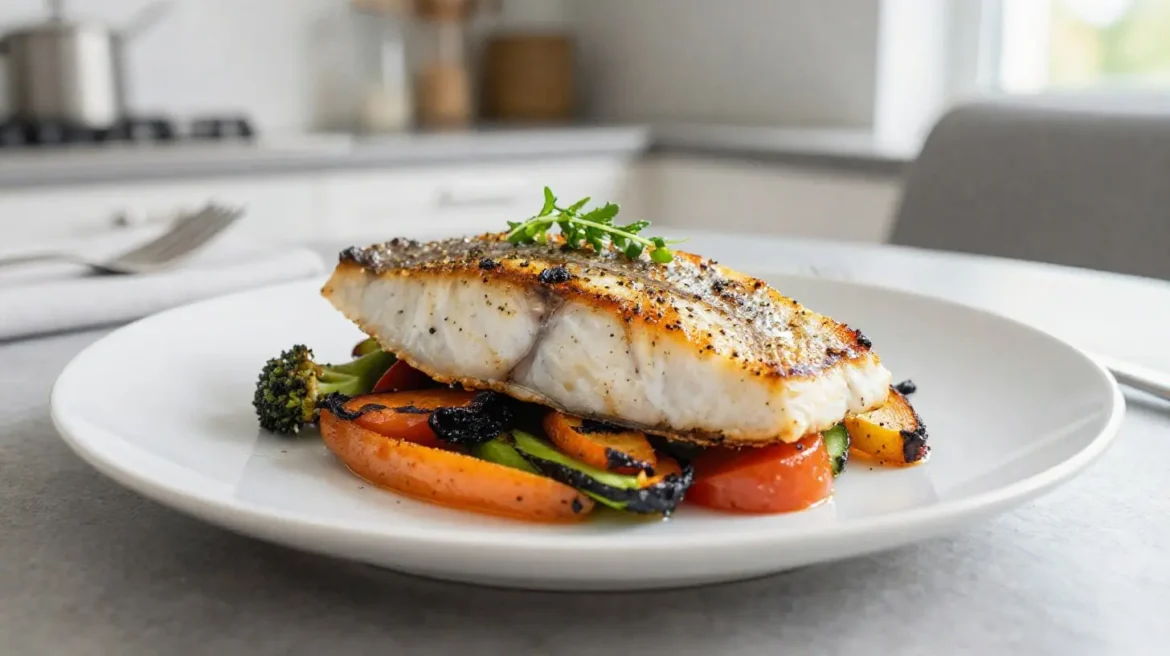 Délicieux loup de mer cuit au Airfryer pour un repas sain et savoureux.