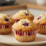 Savoureux muffins aux framboises cuits à la perfection dans l'Airfryer.