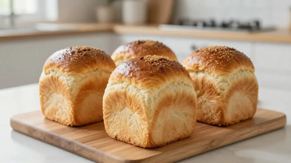 Pain viennois doré et moelleux cuit à l'Airfryer, parfait pour le petit-déjeuner.