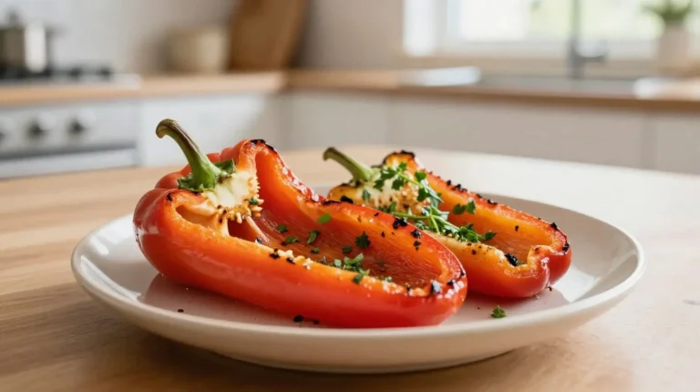 Poivrons rôtis au Airfryer Délicieux poivrons rôtis au Airfryer, ajoutant une touche savoureuse à vos plats.