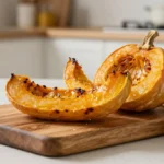 Délicieux potimarron rôti au Airfryer, parfait pour un accompagnement savoureux.