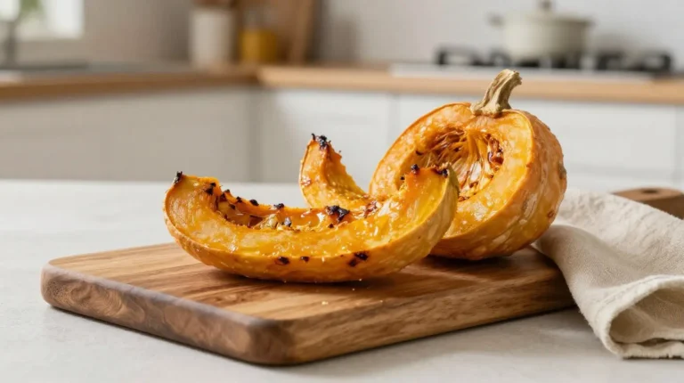 Délicieux potimarron rôti au Airfryer, parfait pour un accompagnement savoureux.