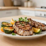 Délicieux steaks de légumes cuits au Airfryer, croustillants et savoureux.