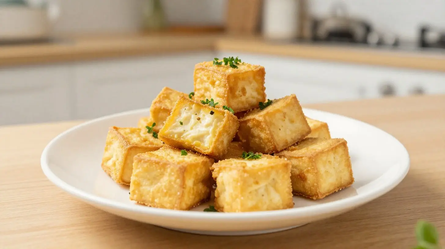 Tofu grillé au Airfryer savoureux, croustillant et plein de saveurs.