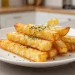 Délicieuses frites de topinambours cuites au Airfryer, croustillantes et aromatiques.