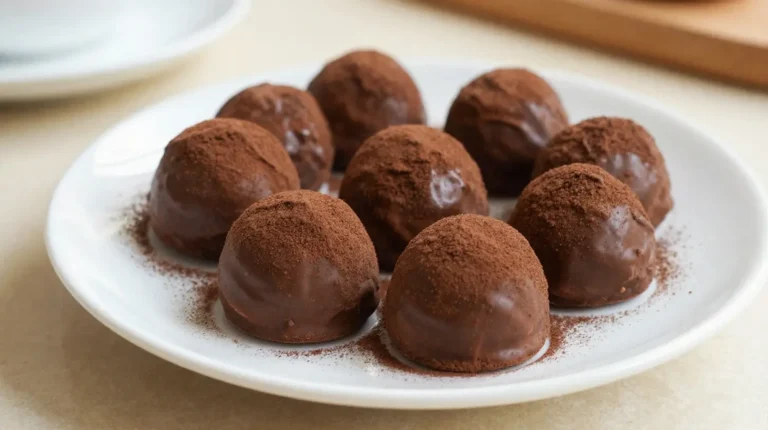 Truffes au chocolat au airfryer Délicieuses truffes au chocolat préparées facilement avec un airfryer.