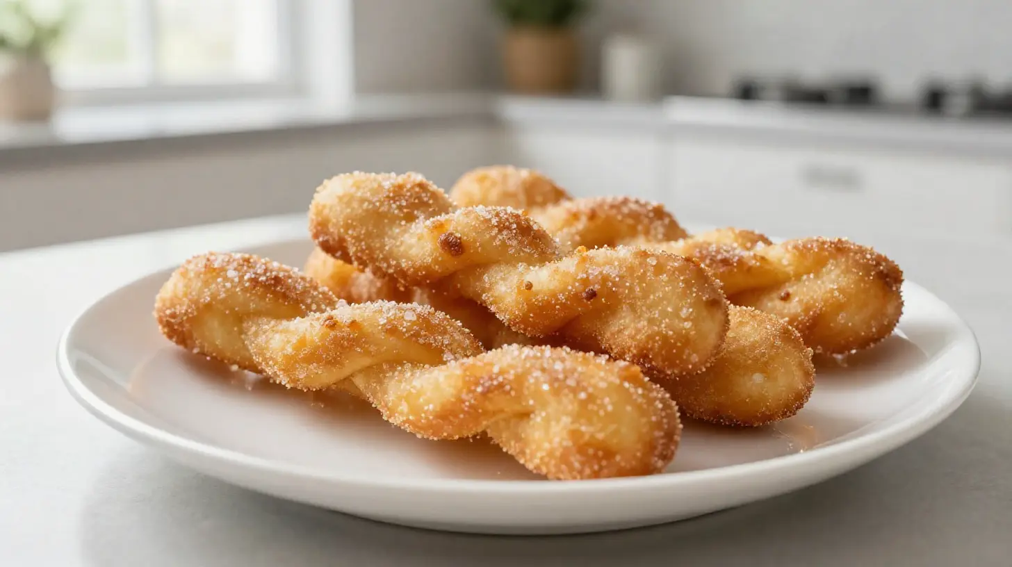 Délicieuses bugnes au sucre préparées au Airfryer pour une texture parfaite et légère.