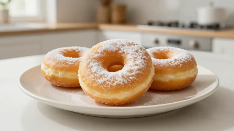 Donuts au sucre au Airfryer Délicieux donuts au sucre cuits à l'Airfryer, moelleux et dorés.