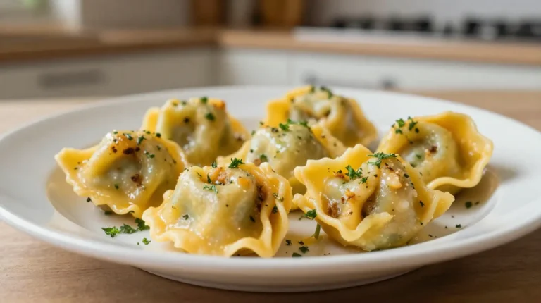 Délicieux tortellini cuits à la perfection dans l'Airfryer, croustillants et savoureux.